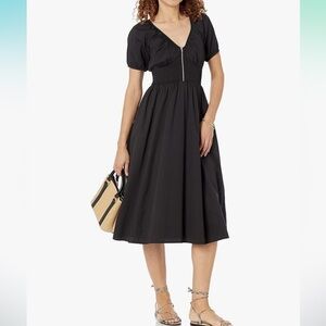 The Drop Women's Daksha Cotton Smocked Zipper Detail
Dress, Black new